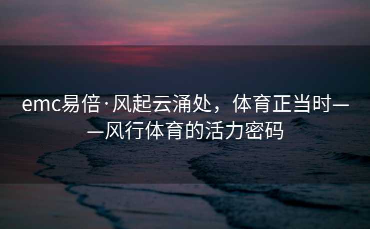emc易倍·风起云涌处，体育正当时——风行体育的活力密码